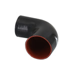 2.5" - 3" 90 Degree Reducer Silicone Turbo Air Intercooler Pipe Hose Coupler Bk