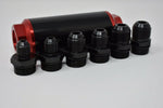 Universal Racing In-Line Fuel Filter With AN 6 8 10 Fittings Adapter 50 Micron