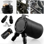 Oil Catch Can Tank 2-Port Baffled Reservoir Breather Universal Reservoir USA