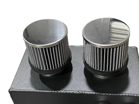 Pro Series Oil Catch Can For Honda Civic Acura Integra 6 Port -10AN Black USA