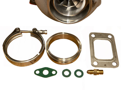 GT35 GTX3582 Billet Wheel Turbo .82 A/R T3 Vband Turbine Housing Anti-Surge USA