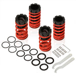 Adjustable Lowering Spring Coilover Sleeve Track Red For 1995-1999 Toyota Tercel