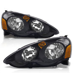 Black Amber Corner Oe Style Head Lights Lamps Left+Right For 2002-2004 Acura Rsx