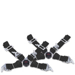 2X 4 Point Harness Camlock Jdm Seat Belts Safety Black Nylon Universal