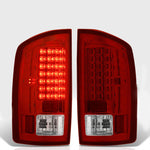 Red Len Led Tail Lights Brake Lamps For 2007-2008 Ram 1500 / 2007-2009 2500 3500