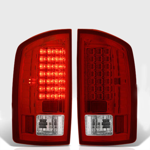 Red Len Led Tail Lights Brake Lamps For 2007-2008 Ram 1500 / 2007-2009 2500 3500