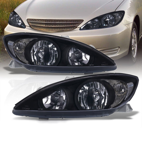 Black Clear Driving Head Lights Lamps Assembly Lh Rh For 2002-2004 Toyota Camry