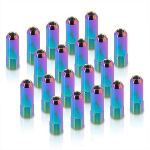 M12 X 1.5Mm Open End Long Extended Mounted Lug Nuts Wheel Rim Anodized Neo