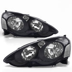 Black Clear Corner Oe Style Driving Head Lights Lamps For 2002-2004 Acura Rsx