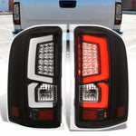 Black Led Bar Brake Tail Lights Lamps Pair For 2007-2013 Chevy Silverado 1500