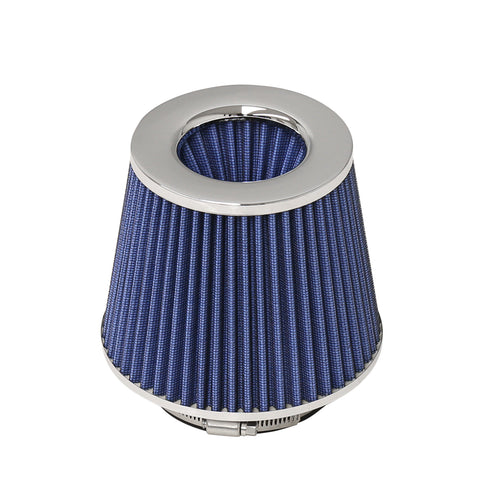 Blue Silver 4'' / 102Mm Inlet Short Ram / Cold Air Intake Filter For Mustang Gt