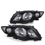 Black Clear Oe Style Jdm Driving Head Lights Lamps Set For 2004-2005 Honda Civic