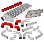 28" Inlet/Outlet Turbo Intercooler + 12Pc 2.5" T6061 Aluminum Pipe Piping Kit