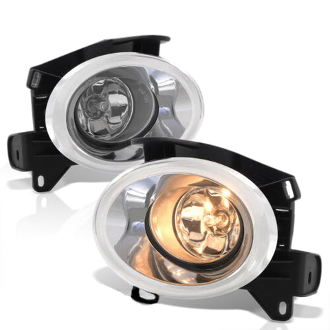 Chrome Fog Lights Lamps Set+ Wiring Switch Bezel For 2013-2016 Nissan Pathfinder