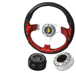 88-91 Civic Crx Aluminum Frame Steering Wheel + Quick Release Short+ Hub Adapter