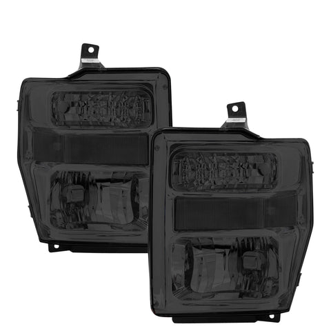 Smoked Lens Oe Style Head Lights Lamps For 2008-2010 Ford F250 F350 F450 Pickup