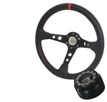 For 1990-1997 Honda Accord / 1992-1996 Prelude Black Steering Wheel Set