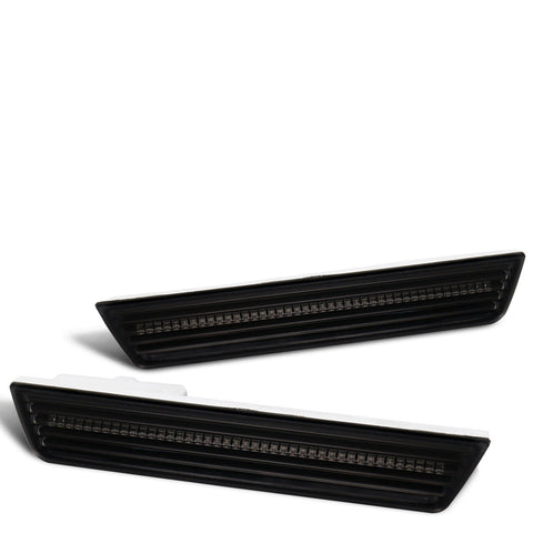 Smoke White Led Side Marker Reflector Lights Lamp For 2008-2014 Dodge Challenger