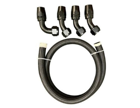 Racing Tucked Coolant Radiator -16 AN Hose and Fitting Kit For F Series H Series