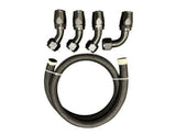 Racing Tucked Coolant Radiator -16 AN Hose and Fitting Kit For F Series H Series