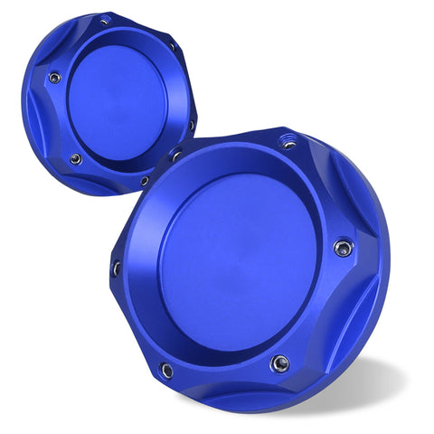 Universal For Acura Honda Oil Fuel Filler Fill Valve Cover Billet Blue Cap Plug
