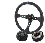 Blue Ring Steering Wheel+Quick Release+Hub Adapter For 90-96 300Zx Maxima Sentra