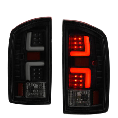 Smoked Led Tail Lights White Tube For 2007-2008 Dodge Ram 1500 / 07-09 2500 3500