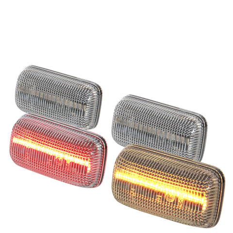 Clear 4Pcs Dually Bed Led Side Marker Lights Lamps For 2015-2021 Chevy Silverado