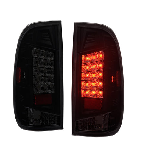 Black Smoked Led Tail Lights Brake Lamps For 1997-2003 F150 / 99-07 F250 F350 Sd