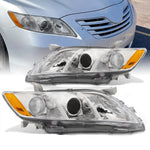 Chrome Oe Style Replacement Headlights Lamps Lh Rh For 2007-2009 Toyota Camry