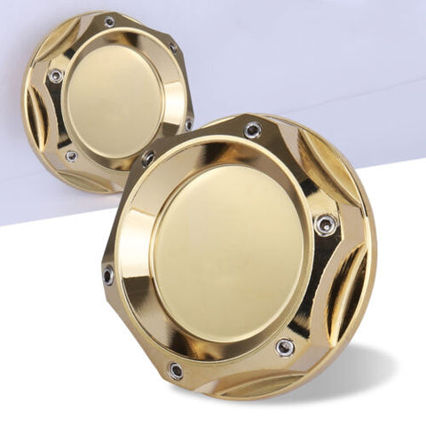 Universal For Acura Honda Oil Fuel Filler Valve Cover Billet 24K Gold Plated Cap
