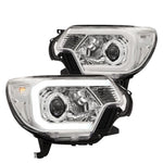 Clear Led Drl Projector Headlight Lamps Assembly Set For 2012-2015 Toyota Tacoma