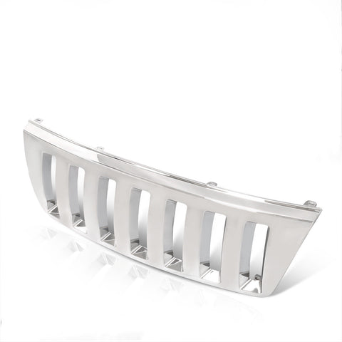 Vertical Chrome Vip Hummer Style Front Grille For 1999-2004 Jeep Grand Cherokee