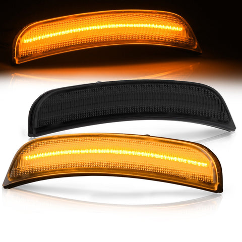 Front Smoke Led Side Markers Lights Lamps Left+Right For 2015-2022 Chrysler 300C
