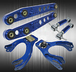 For Eg6 Ej1 Blue Adj. Front Rear Upper Lower Control Arm Camber Kit Left+Right