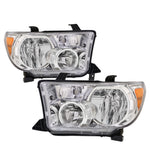 Chrome Amber Oe Style Head Lights Lamps Assembly Set For 2007-2013 Toyota Tundra