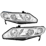 Chrome Clear Oe Style Replacement Head Lights Lamp For 2006-2011 Honda Civic 4Dr