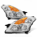 Chrome Oe Style Head Lights Lamps Left+Right Set For 2007-2009 Nissan Altima 4Dr