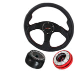 Civic Del Sol Integra Jdm Steering Wheel + Removable Quick Release + Hub Adapter