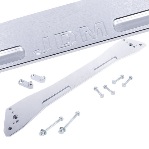 Jdm Rear Subframe Brace Tie Bar Silver For 92-1995 Honda Civic / 93-1997 Del Sol