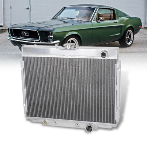 Tri-Core/3 Row High Aluminum Radiator For 67-70 Ford Mustang V8 M/T