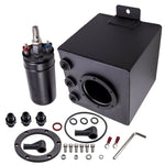 2L Fuel Surge Pot Tank AN6 With External High Flow 044 Fuel Pump Black Color New