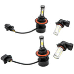 4pcs 6000K LED Headlight Hi/Lo Fog Light Lamp Bulbs Combo For Ford F-150 2004-14