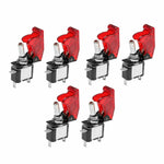 For Car Truck Red Cover LED Toggle Switch Racing SPST ON/OFF 20A ATV 12V 6PCS