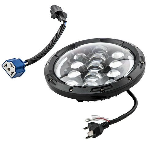 New 1pcs Round LED Headlight  For Jeep Wrangler JK LJ TJ 1997-2017