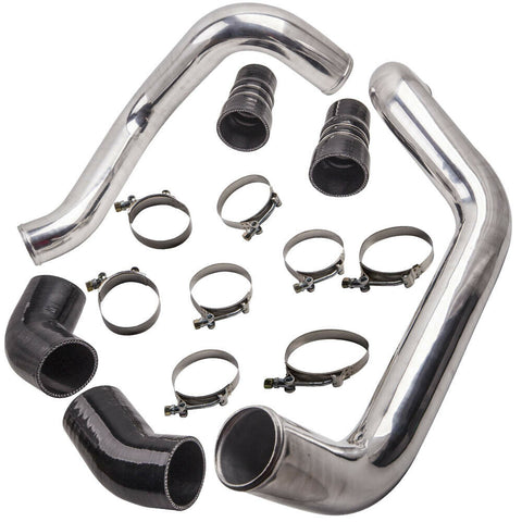Polished 3" Intercooler Charge Pipe & Boot Kit For Chevrolet 6.6L 2002-2004 US