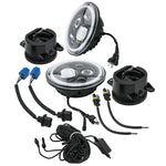 7" RGB LED Headlights + 4" Fog Lights w/ Turn signal for Jeep Wrangler JK 07-18