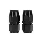 2 Pcs 6AN AN6 BLACK STRAIGHT SWIVEL FUEL OIL HOSE END FITTINGS GAS 0° Universal