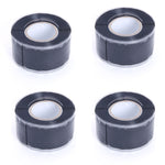 4Pcs Silicone Tape Self Fusing Plumber Electrician Pipe Repair Hose Leak Black