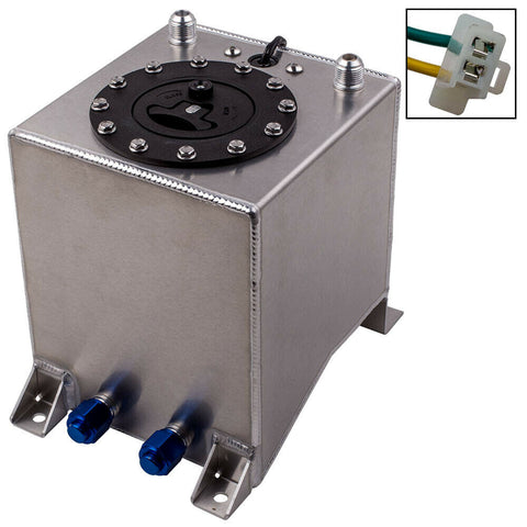 New Universal Lightweight Aluminum 2.5 Gallon Fuel Cell Tank + Sending Unit 9.5L